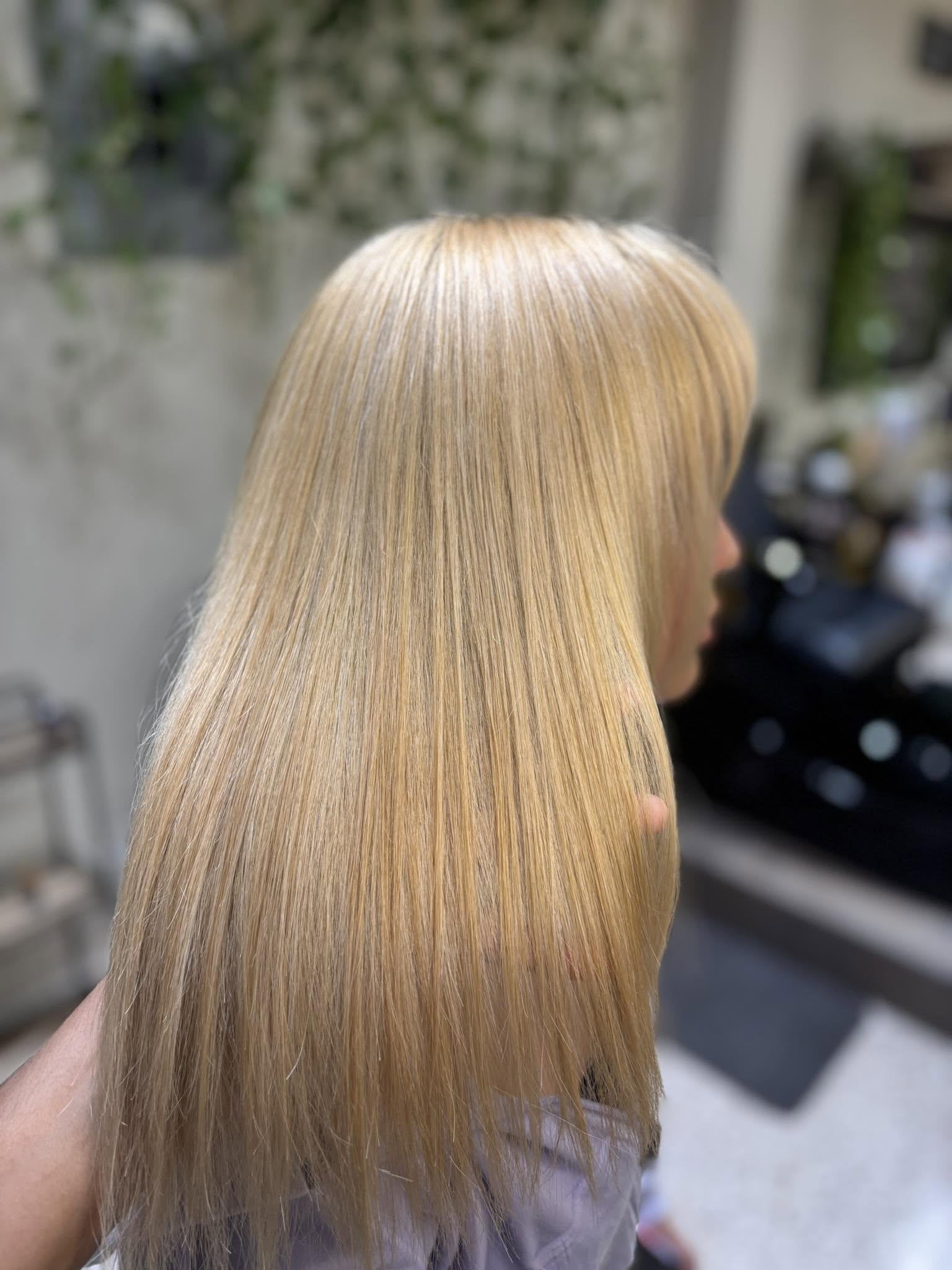 Layered blonde hair result