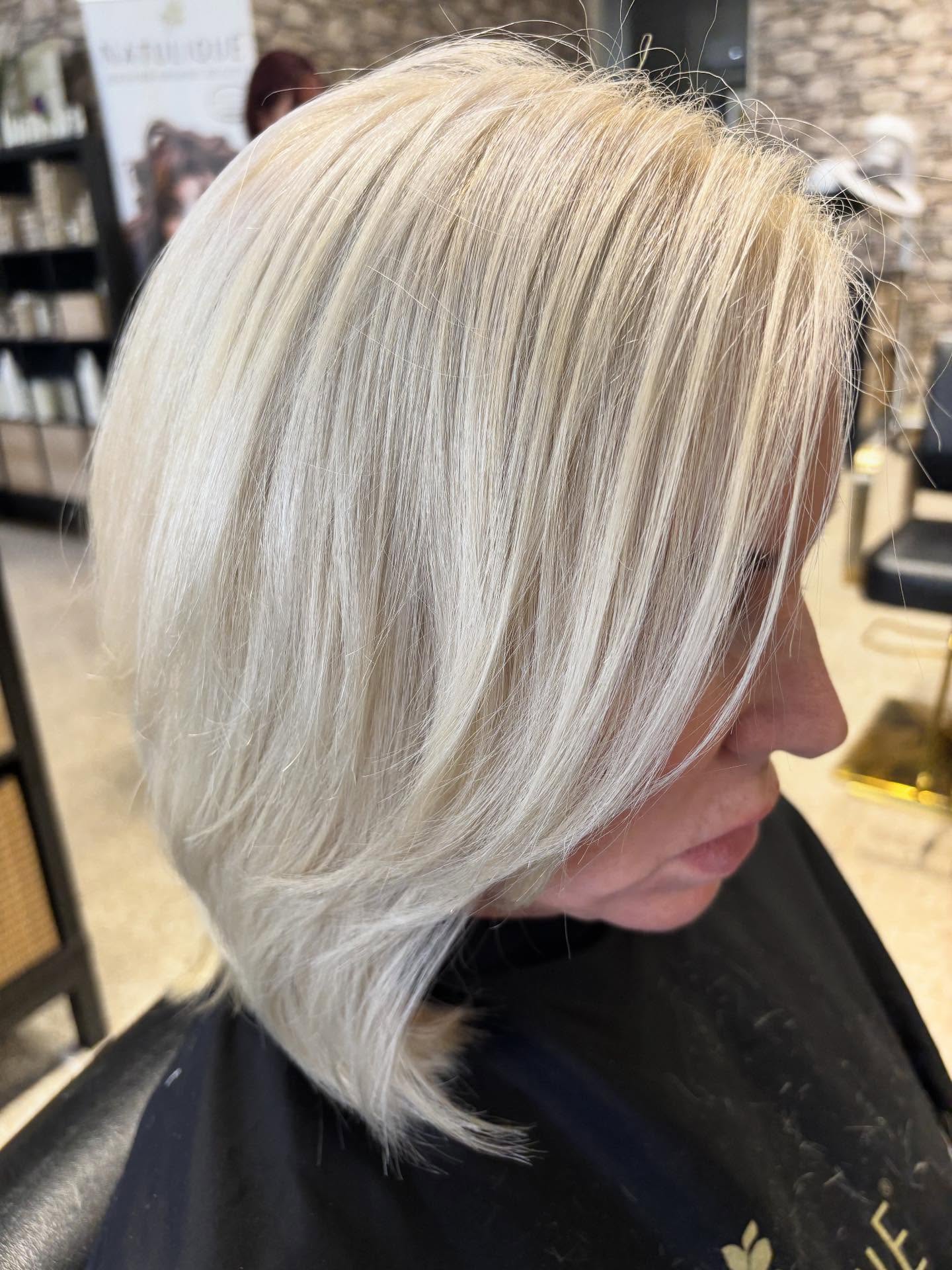 Platinum blonde styling